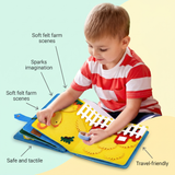 Sensory Felt Book – Farm Theme, Montessori Educational Toy