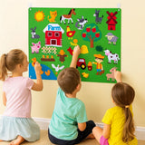 Felt Activity Board with Animals, Farm-Themed Wall Set