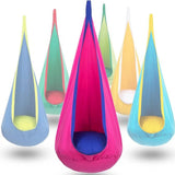 Hammock chair, hanging chair for indoor and outdoor use with cushion