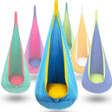 Hammock chair, hanging chair for indoor and outdoor use with cushion