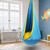 Hammock chair, hanging chair for indoor and outdoor use with cushion