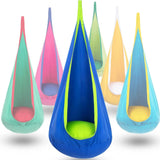Hammock chair, hanging chair for indoor and outdoor use with cushion