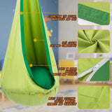 Hammock chair, hanging chair for indoor and outdoor use with cushion