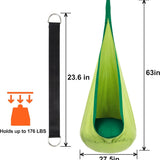 Hammock chair, hanging chair for indoor and outdoor use with cushion