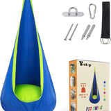 Hammock chair, hanging chair for indoor and outdoor use with cushion