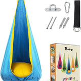 Hammock chair, hanging chair for indoor and outdoor use with cushion