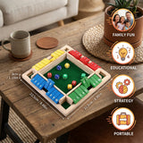 Shut the Box Game, Wooden Family Game for 4 Players