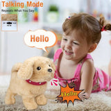 Interactive toy dog, realistic plush dog that moves