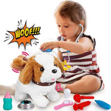 Interactive toy dog, realistic plush dog that moves