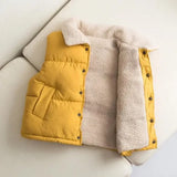 Children's Quilted Vest, Unisex with Snap Closure