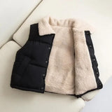 Children's Quilted Vest, Unisex with Snap Closure