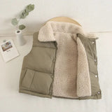 Children's Quilted Vest, Unisex with Snap Closure