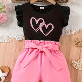 Two-Piece Set for Girls 92-128, T-Shirt and Shorts, Summer Set