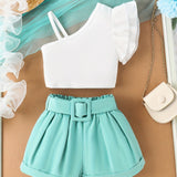 Two-Piece Set for Girls 92-128, T-Shirt and Shorts, Summer Set