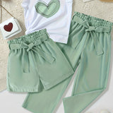 Two-Piece Set for Girls 92-128, T-Shirt and Shorts, Summer Set