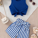 Two-Piece Set for Girls 92-128, T-Shirt and Shorts, Summer Set