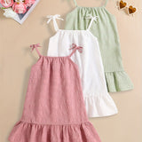 Summer Short Sleeve Dress for Children 92-128