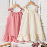 Summer Short Sleeve Dress for Children 92-128