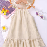 Summer Short Sleeve Dress for Children 92-128