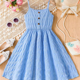 Summer Short Sleeve Dress for Children 92-128