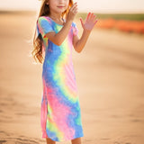 Summer Short Sleeve Dress for Girls 92-128
