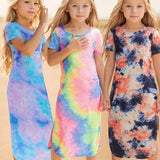 Summer Short Sleeve Dress for Girls 92-128