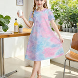 Summer Short Sleeve Dress for Girls 92-128