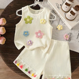 Two-Piece Set for Girls 92-128, T-Shirt and Shorts, Summer Set