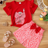Two-Piece Set for Girls 92-128, T-Shirt and Shorts, Summer Set