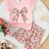 Two-Piece Set for Girls 92-128, T-Shirt and Shorts, Summer Set
