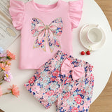 Two-Piece Set for Girls 92-128, T-Shirt and Shorts, Summer Set