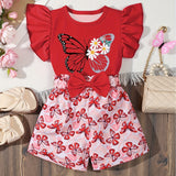 Two-Piece Set for Girls 92-128, T-Shirt and Shorts, Summer Set