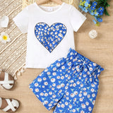 Two-Piece Set for Girls 92-128, T-Shirt and Shorts, Summer Set