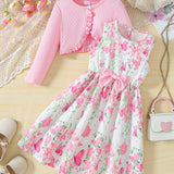 Summer Short Sleeve Dress for Girls 92-128