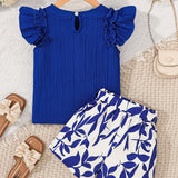 Two-Piece Set for Girls 92-128, T-Shirt and Shorts, Summer Outfit