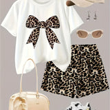 Two-Piece Set for Girls 92-128, T-Shirt and Shorts, Summer Outfit