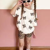 Two-Piece Set for Girls 92-128, T-Shirt and Shorts, Summer Outfit