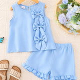 Two-Piece Set for Girls 92-128, T-Shirt and Shorts, Summer Set