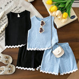 Two-Piece Set for Girls 92-128, T-Shirt and Shorts, Summer Set