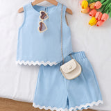 Two-Piece Set for Girls 92-128, T-Shirt and Shorts, Summer Set