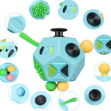 Sensory Fidget Cube, 12-in-1 Stress Relief Toy