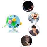 Sensory Fidget Cube, 12-in-1 Stress Relief Toy