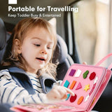 Montessori Book, Interactive Book with Zippers, Buttons, and Laces