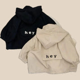 Children's Windbreaker Jacket with Hood, Unisex Polyester Jacket