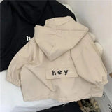Kids' Windbreaker Jacket with Hood, Unisex Polyester Jacket