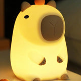 Children's bedside lamp – made of silicone, with animals, adjustable brightness