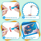 Magic Water Coloring Book, Reusable and Mess-Free