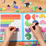 Magnetic Book with Fractions, Educational Math Set