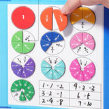 Magnetic Book with Fractions, Educational Math Set