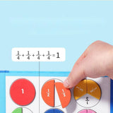 Magnetic Book with Fractions, Educational Math Set